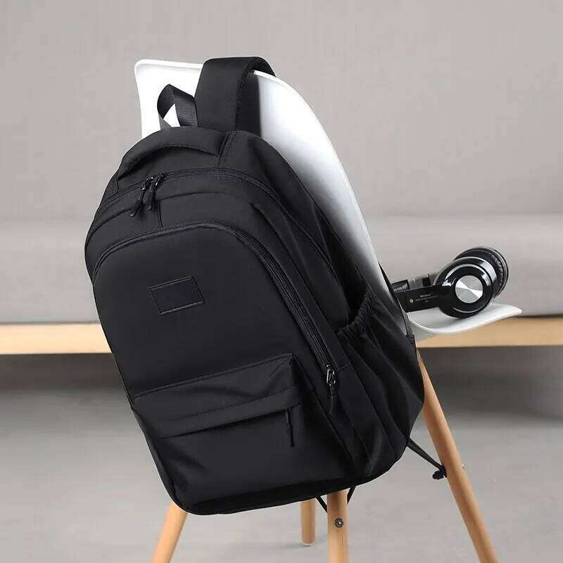 14 Inch Men And Women Universal School Leisure Solid Color Outdoor Sports Shoulder Bag Large Capacity Travel Laptop Backpack