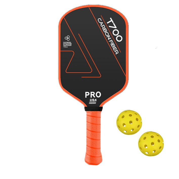 T700 Textured Matte Carbon Fiber Pickleball Racket Integrated Blade Offensive Same Model 16mm Thick Professional Competition In Stock