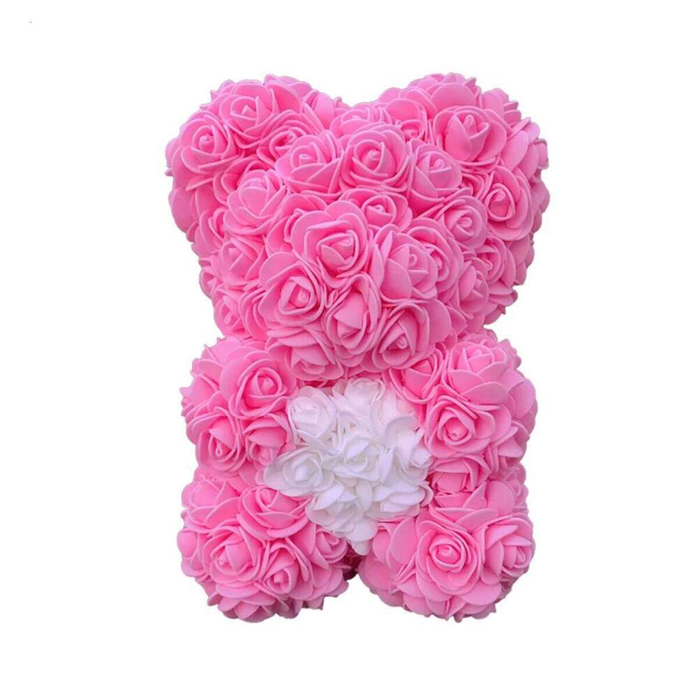 1pc 25cm Teddy Bears Artificial Foam Flower Rose Bear For Women Valentine's Wedding Birthday Anniversary Gifts 2025 Y260131