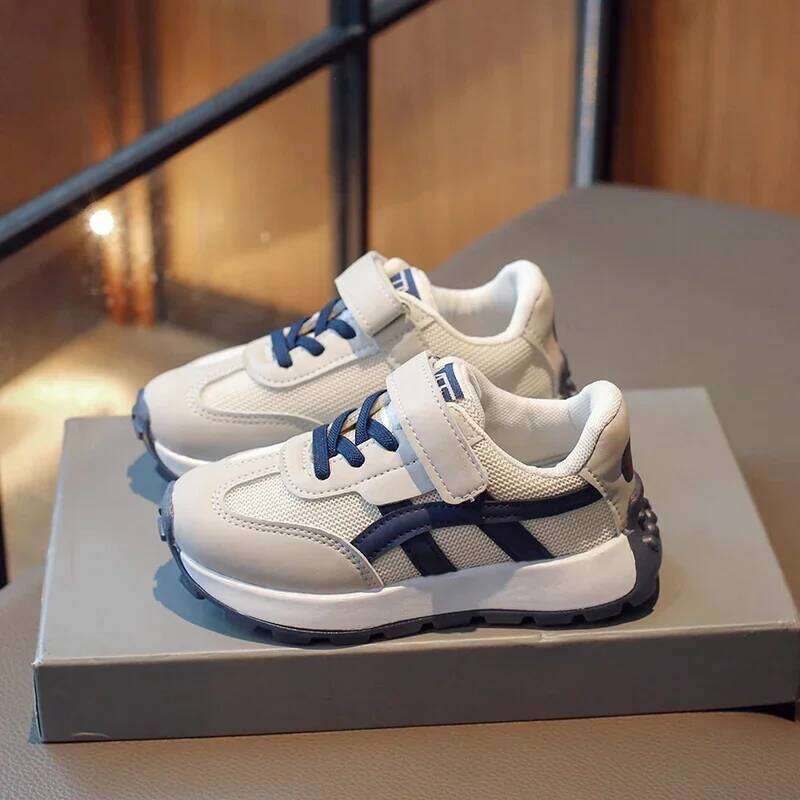 All Seasons Sneakers 2025 New Mesh Breathable Middle Large Children's Casual Boys and Girls Tennis Shoes Y260128