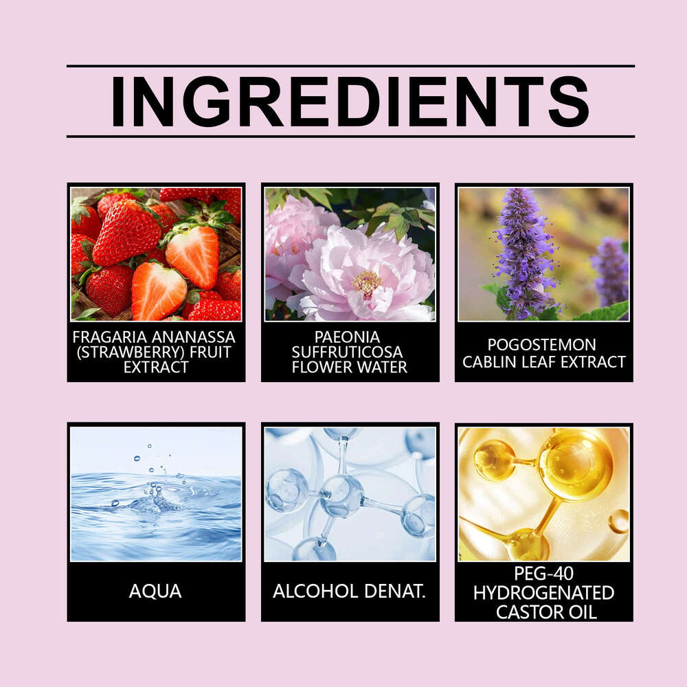 Roxelis Peony Strawberry Behind Ear Wrist Neck Portable Fragrance Light and Fresh Couple Dating Atmosphere Perfume S260131