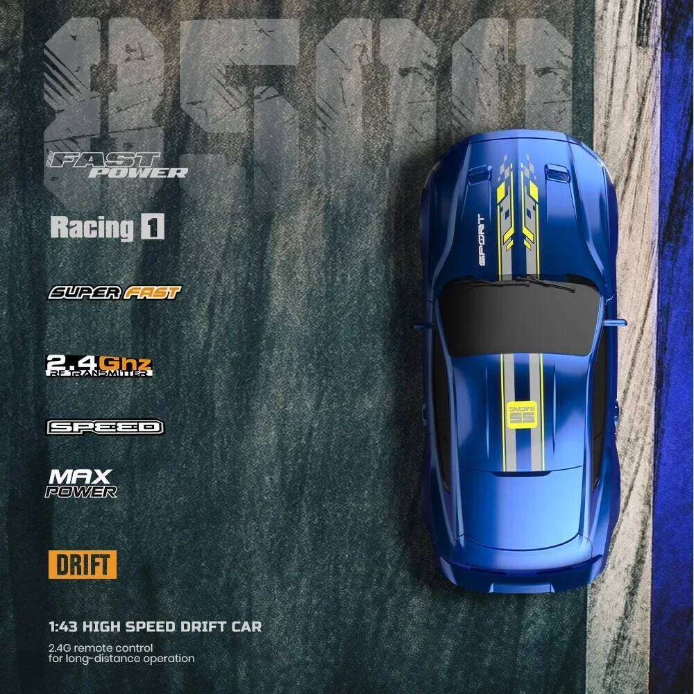 1/43 RC Car 4x4 2.4G Remote Control Racing Drift Vehicle 15km/h High Speed Off-road RTR with 7 Color LED Lights Toys Kids Gift Y260131