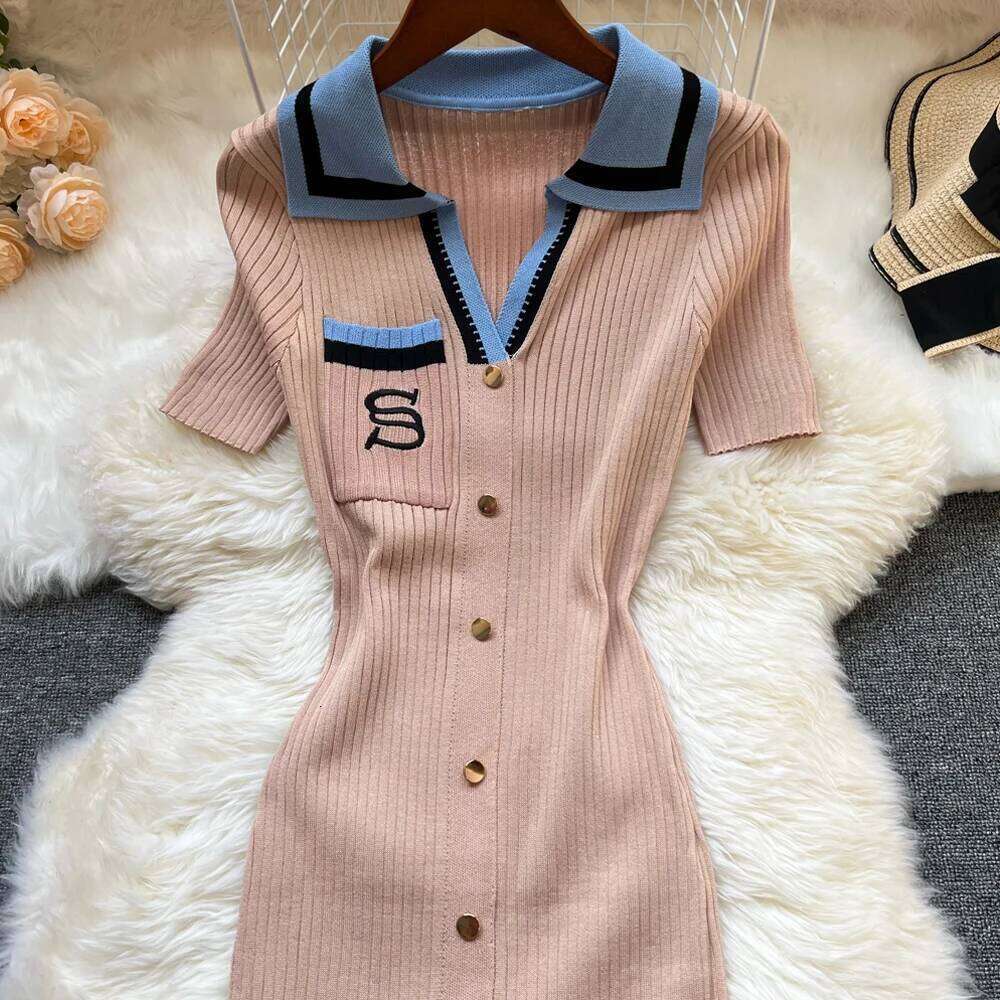 YuooMuoo Brand Fashion Summer Knitted Women 2025 New Y2K Embroidery Long Bodycon Sweater Dress Streetwear Lady Vestidos XJ260131