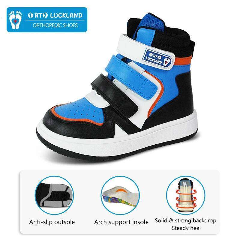 Ortoluckland Children Casual Shoes Kids Orthopedic Leather Sneaker Boys Girls Sporty School Tennis Winter Spring Boots 3to 14Age Y260128