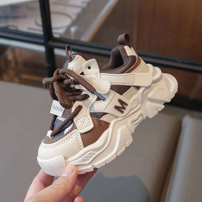 Children's Sneakers 1-18 Years Old Brown Breathable Boys Girls Casual Four Seasons Lightweight Non-slip Kids Single Shoes Y260128