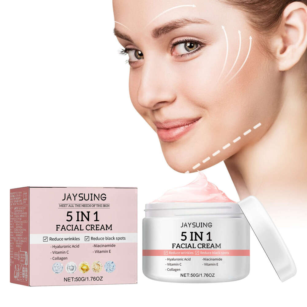 Jaysuing 5 In 1 Firming Tightening Wrinkle Nourishing Moisturizing Facial Skin Anti Aging Face Cream S260131