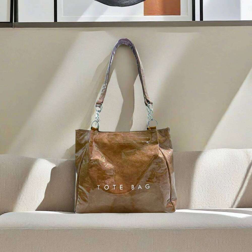 New chain hand bill of lading shoulder women's retro simple large Tote bag XJ260130