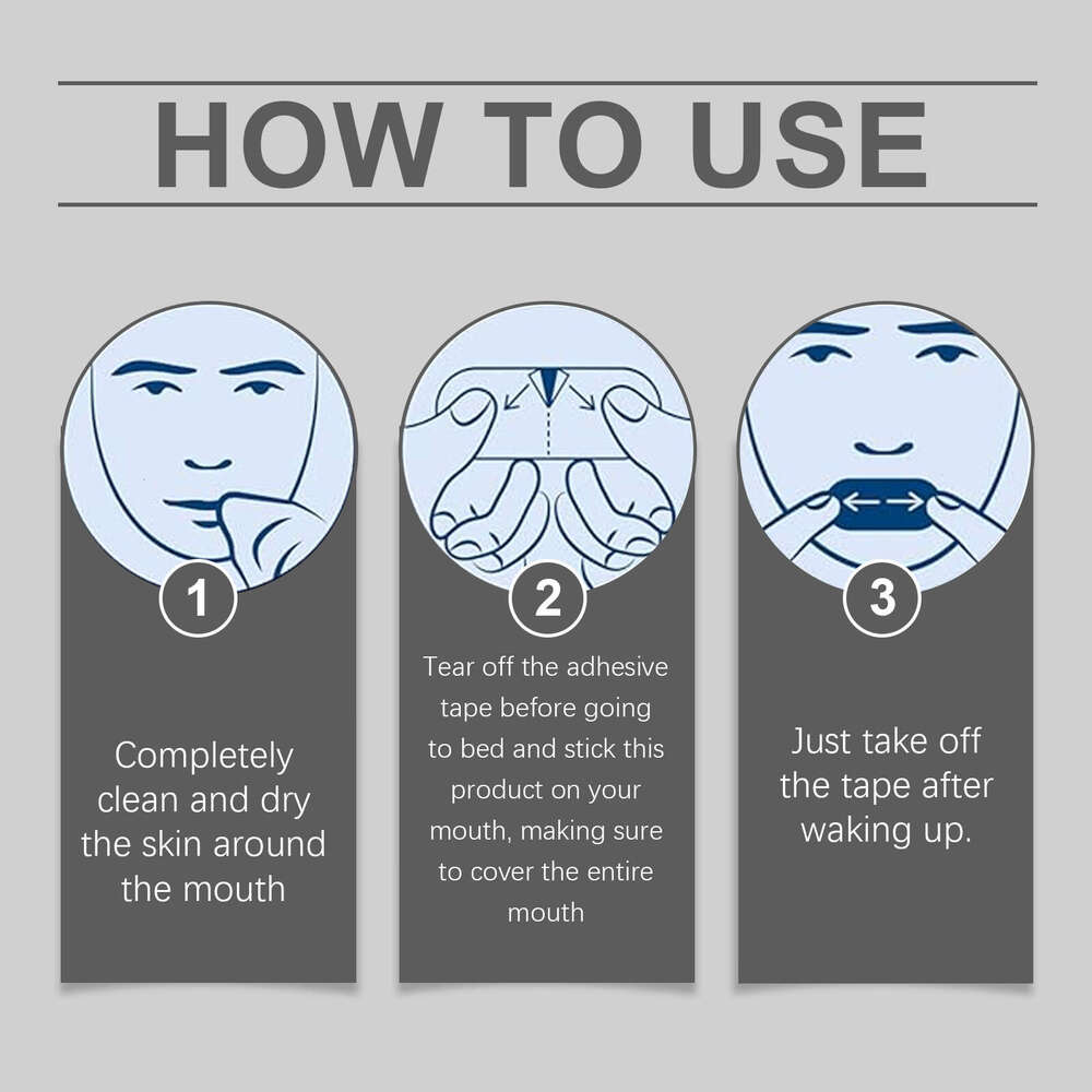 Ximonth Snoring Nighttime Quiet Relief Dry Mouth Care Gentle Sleep Patch S260131