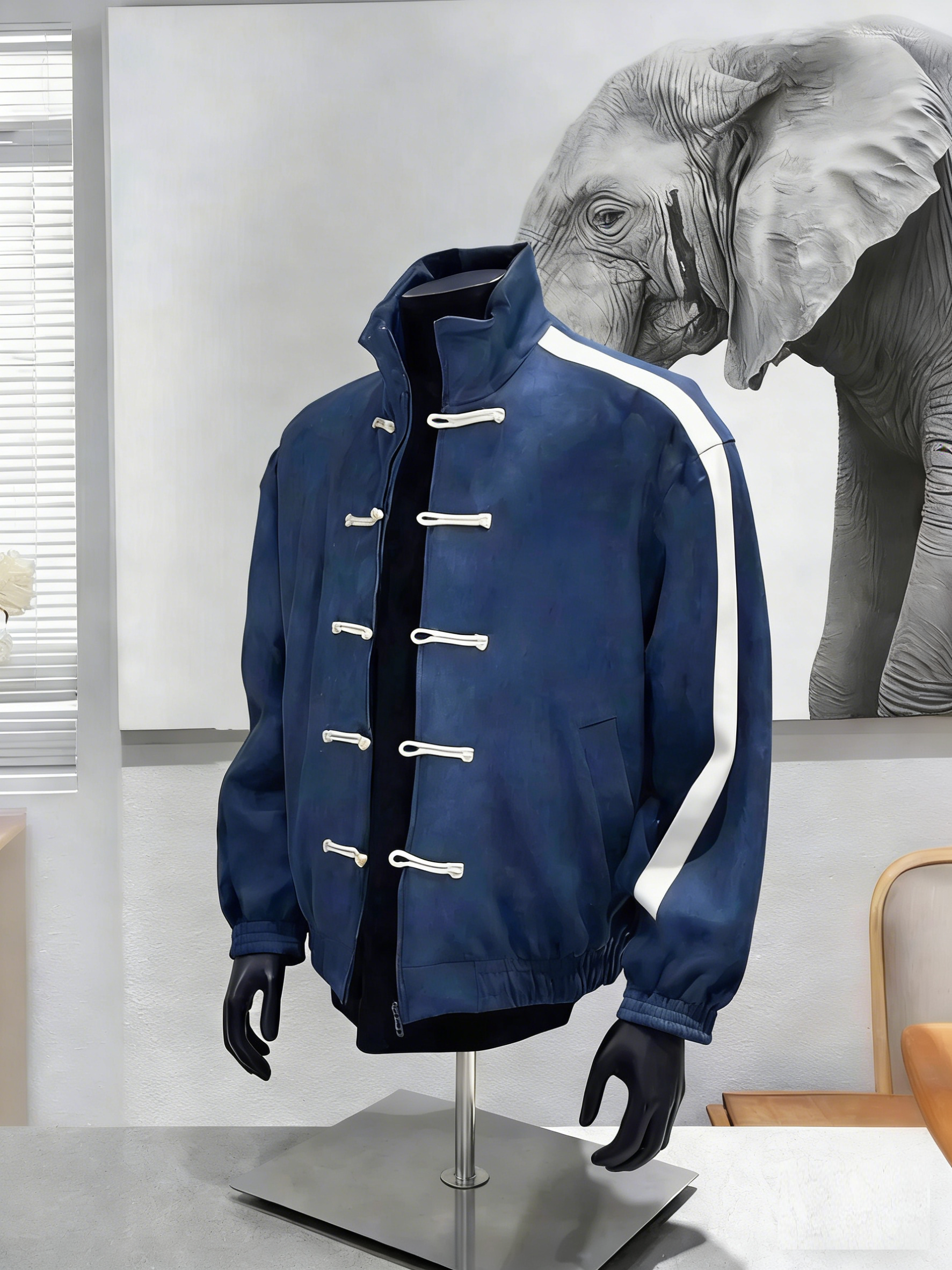 Spliced Men's Stand Collar Jacket Spring Chinese Buttoned Fashion Retro Tang Single Breasted Tops Coat Classic Style For Men