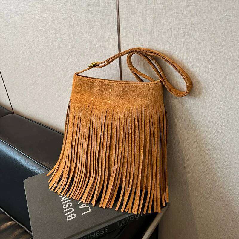 Oxford Zipper Large Capacity Crossbody Tassel Ethnic Female 2025 High Quality Solid Color Versatile Shoulder Bags XJ260131