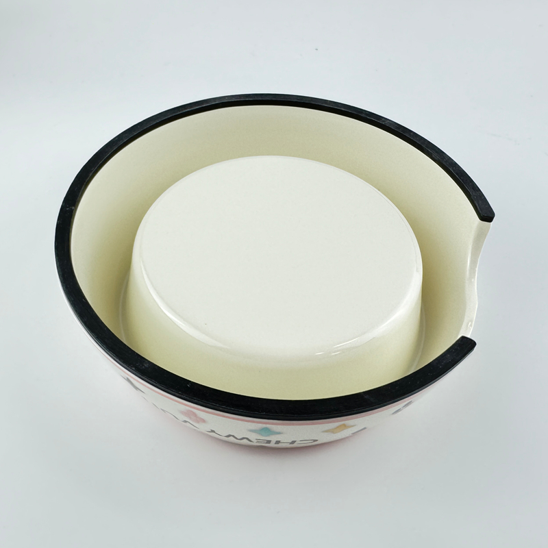 Designer Dog Bowl, Luxury Dog Food & Water Bowls for Small, Medium Large Dog Breeds, Food Grade BPA Free, Non-Skid Bottom Dishwasher Safe, Size Large 