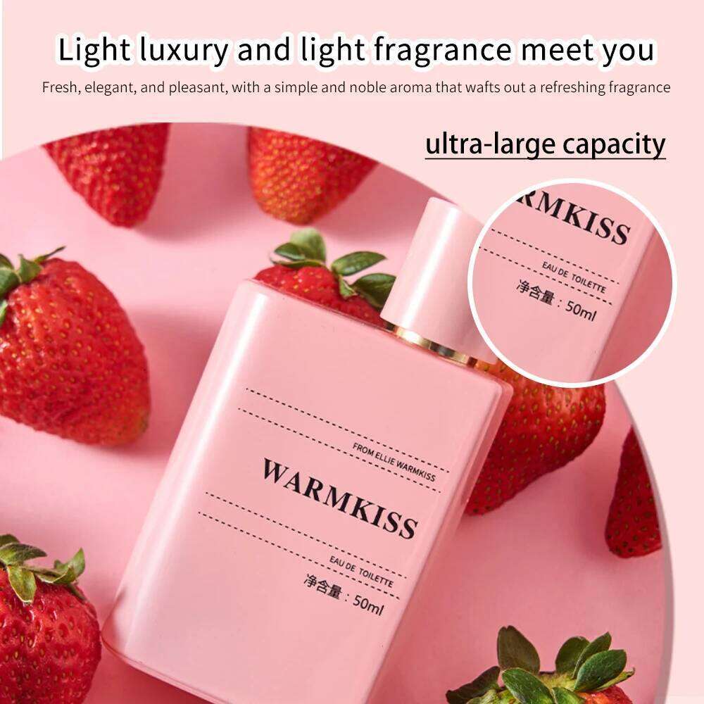 original products,WARMKISS Floral Fruity Women's Perfume - Long-lasting Light Strawberry Scent, Niche Perfume,50ml perfume H260130