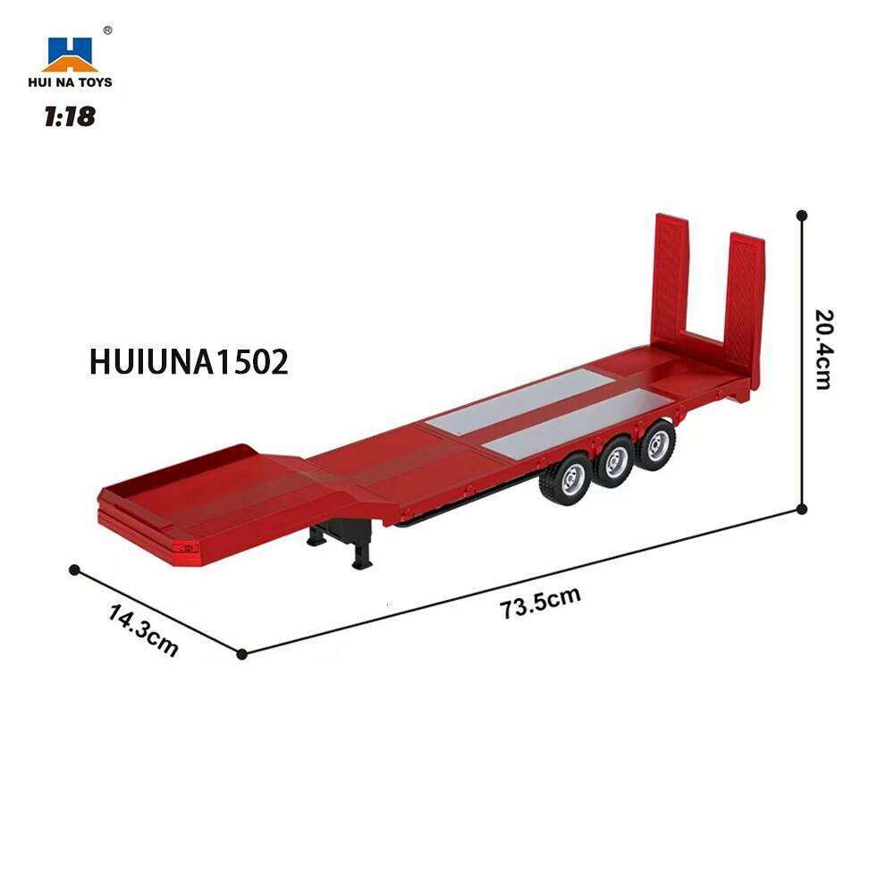 HUINA 1501 Car Head 770S V8 1/18 RC Alloy 19CH Engineering Trailer with Light and Sound Tractor Truck Toys Y260131