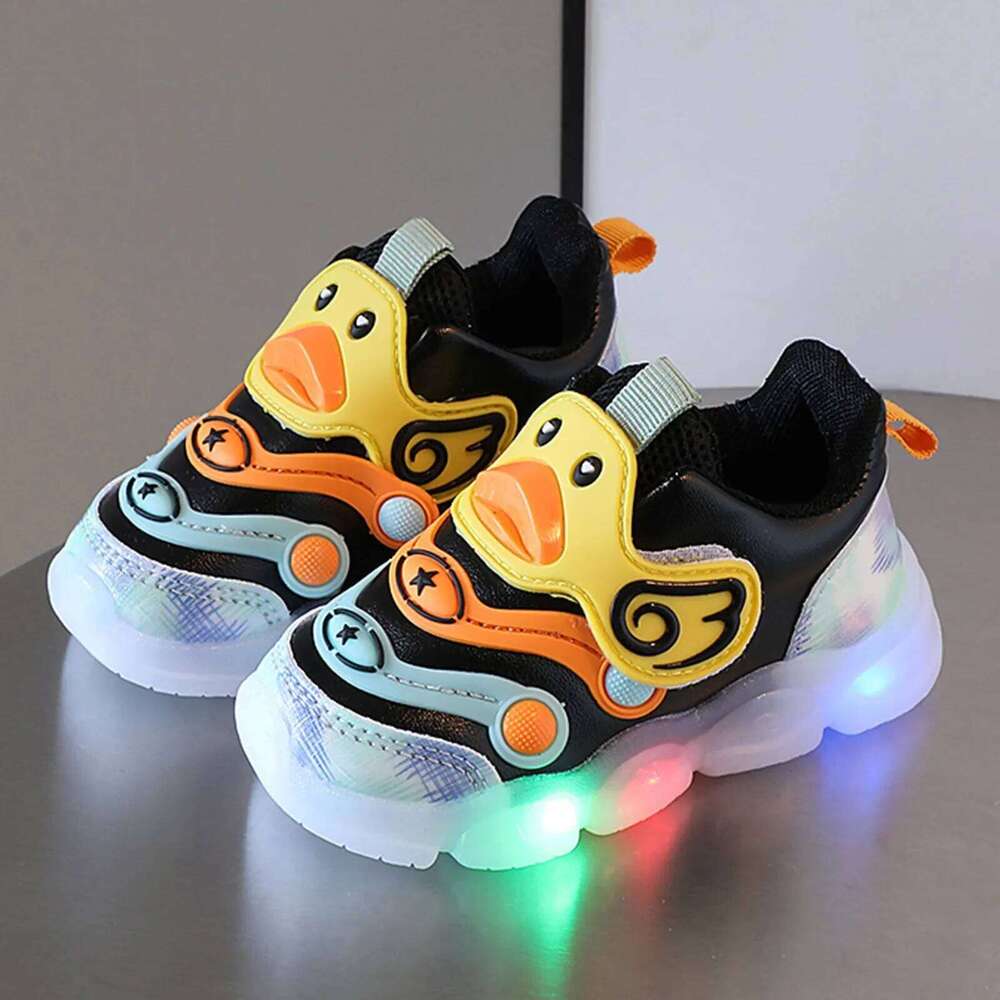 Baby Led Kids Luminous Sneakers Breathable Toddler For Children Boys Girls Glowing Shoes With LED Lights Y260128