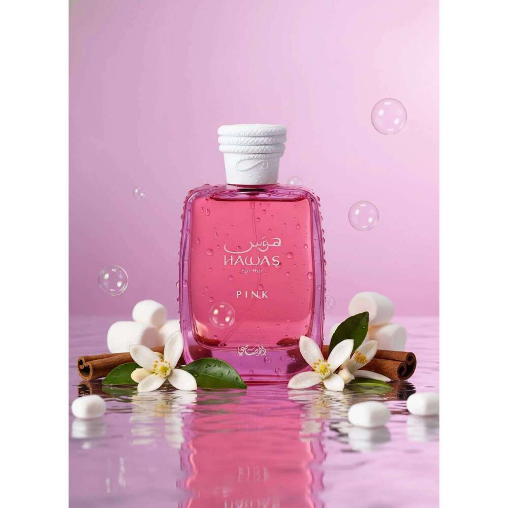 RASASI Hawas Pink For Her Eau de Parfum Spray 100ml 3.4 oz ,Floral Fruity Perfume for Women, Vanilla, Cotton Candy & Marshmall H260130