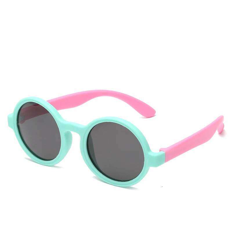 2023 New Cute Round Frame Children's Baby Safe Soft UV Resistant Sunglasses Trend Eyewear for Boys and Girls H260130