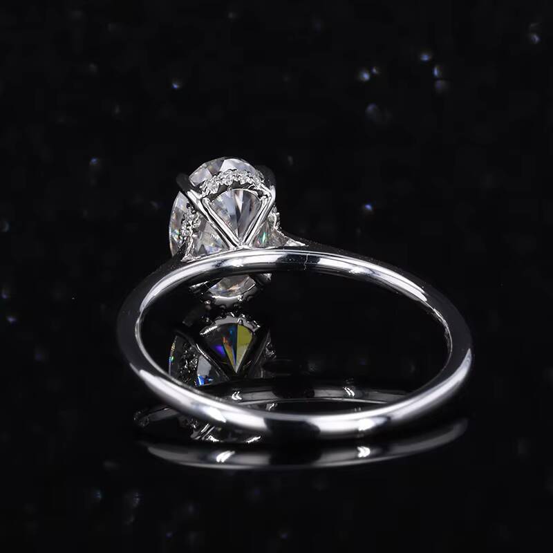 Stsarsgem Fine Jewelry Pt950 856mm Oval Shape Brilliant Cut Moissanite Ring
