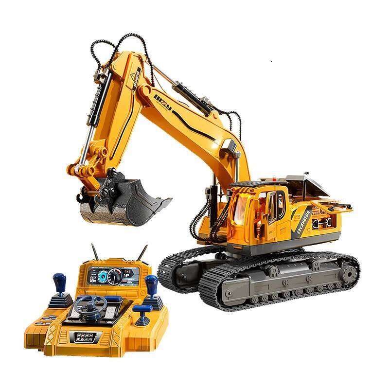 2.4G Remote Control Excavator Toy, Simulation Alloy Construction Vehicle, Education RC Digger Truck for 3 Years Kids Boys Gift Y260131
