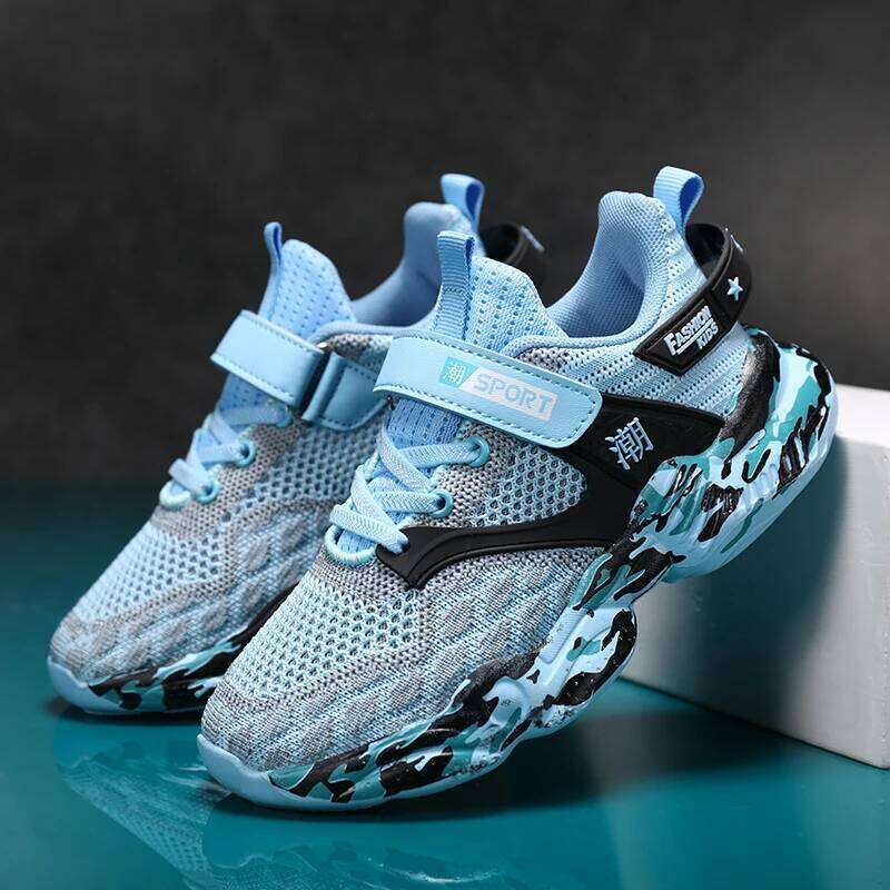 Children's Sports 2025 New Spring Mesh Breathable Comfortable Fashion Soft Sole Anti Slip Casual Running Shoes for Kids Y260128