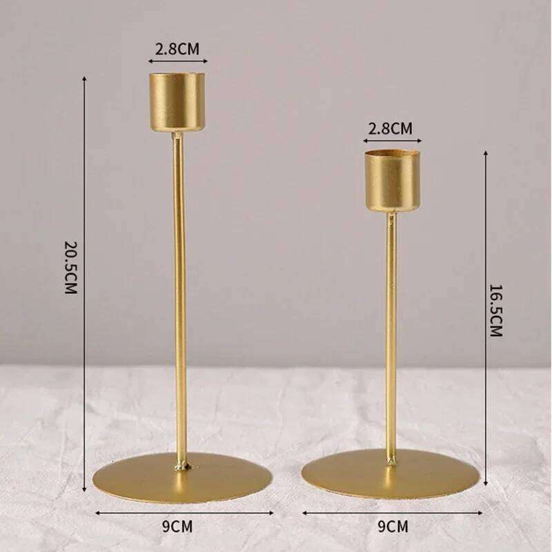 1 Piece of Simple Single Bracket Durable Iron Candle Holder Candlelight Dining Table Home Kitchen Bar Decoration Y260131