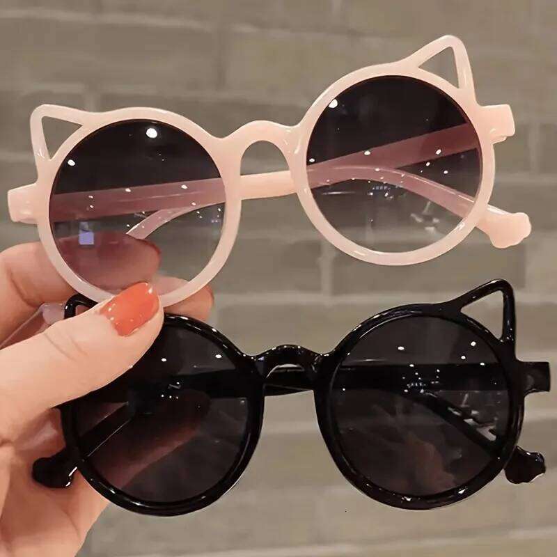2pcs Colorful Durable Cute Cat Ear Glasses Playful Cartoon Design Festive Accessory H260130