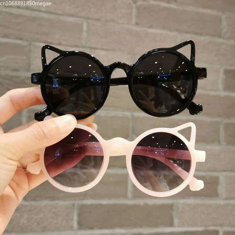 Kids Cute Animal Cartoon Ears Children Lovely Vintage Outdoor Sun Sunglasses UV Protection H260130