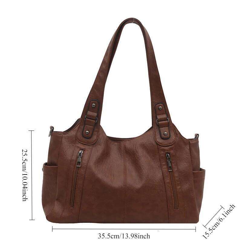 Premium Large-capacity Shoulder Messenger Bag, Commuter Women's Underarm Handbag, Fashionable Versatile Tote Bag XJ260130