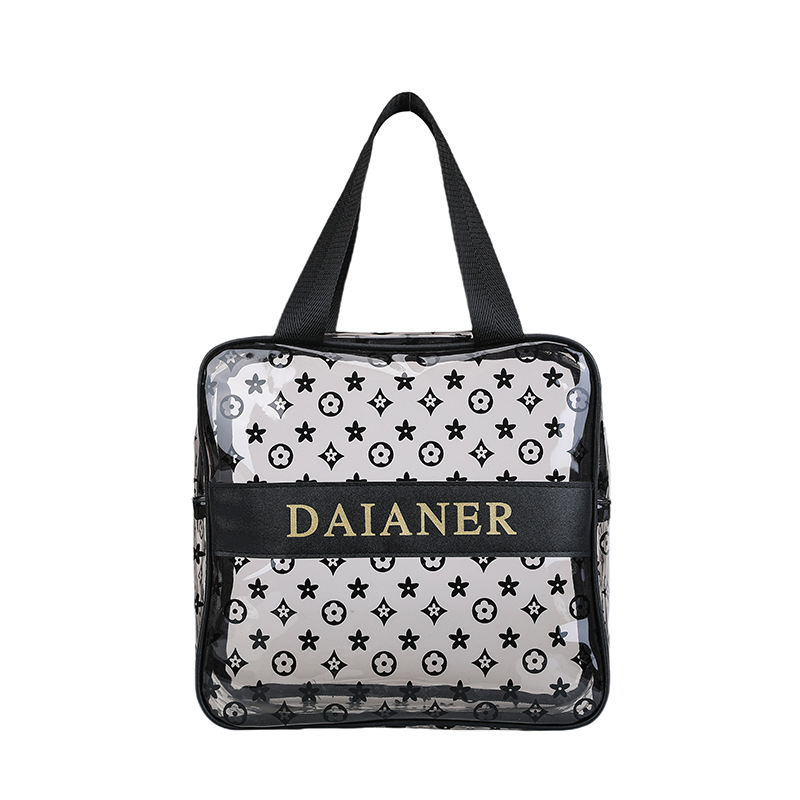 2026 style PVC cosmetic bag for women high-end printed travel storage bag large capacity fashionable and portable toiletries bag
