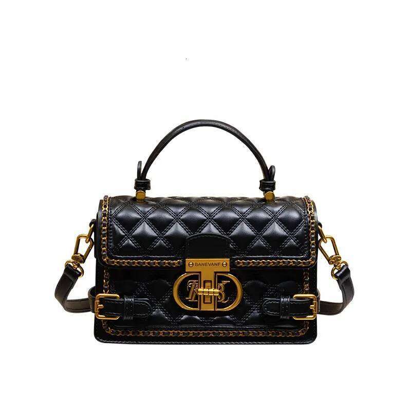 Women's genuine diamond grid handbag women's 2024 new high-end designer crossbody shoulder small square bag