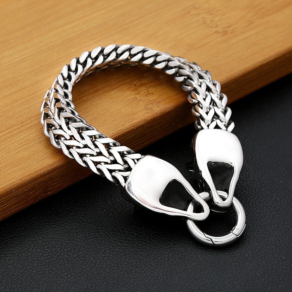 Fashion Vintage Viking Wolf Charm Bracelet 316L Stainless Steel Hip Hop Biker Animal Bangles For Men Nordic Amulet Jewelry Gifts 260126