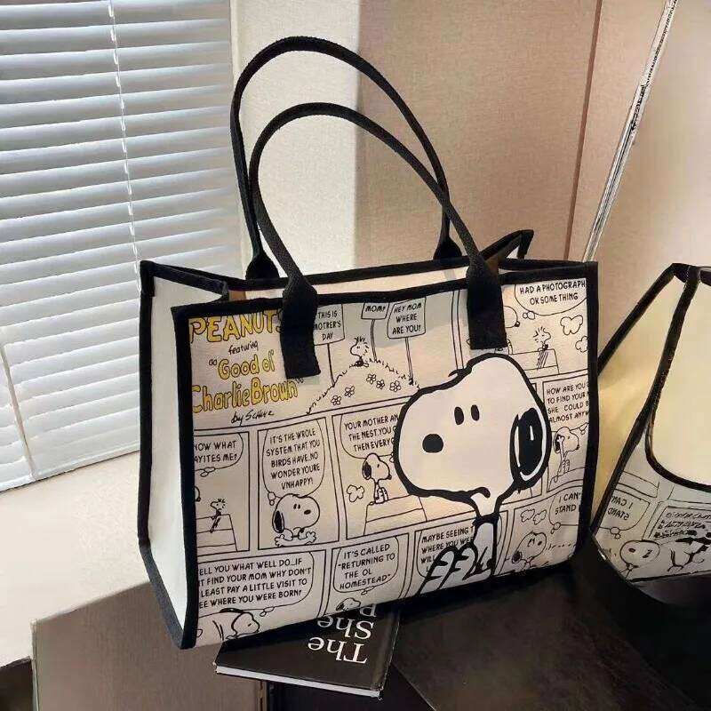 No.1 Anime Tote Canvas Large Capacity Female Environmental Protection Portable Pu Cute Printing Shopping Bag XJ260130