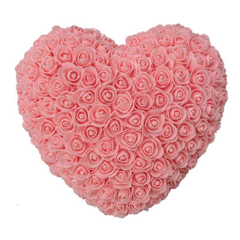 25cm Heart Roses Flowers Home Festival DIY Wedding Decoration Gifts Valentine's Romantic Artificial Rose Y260131