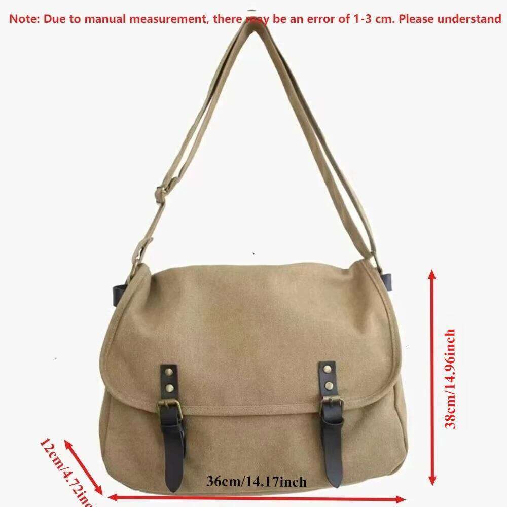 Mens Casual Handbags Vintage Shoulder Messenger Bag Leisure Student Satchel Package Bolsos Crossbody Bags Canvas Large Capacity