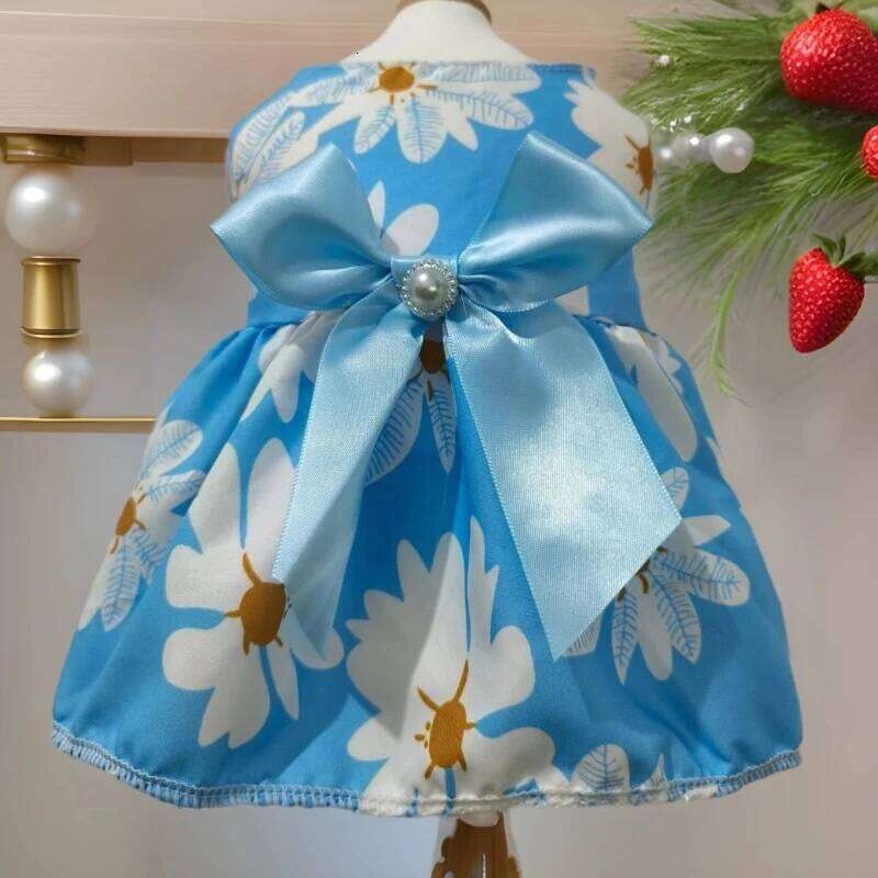 Spring Summer Princess Pet Skirt Cute Dress Bow Lace for Small Medium Puppy Poodle Chihuahua Dog Clot H260130