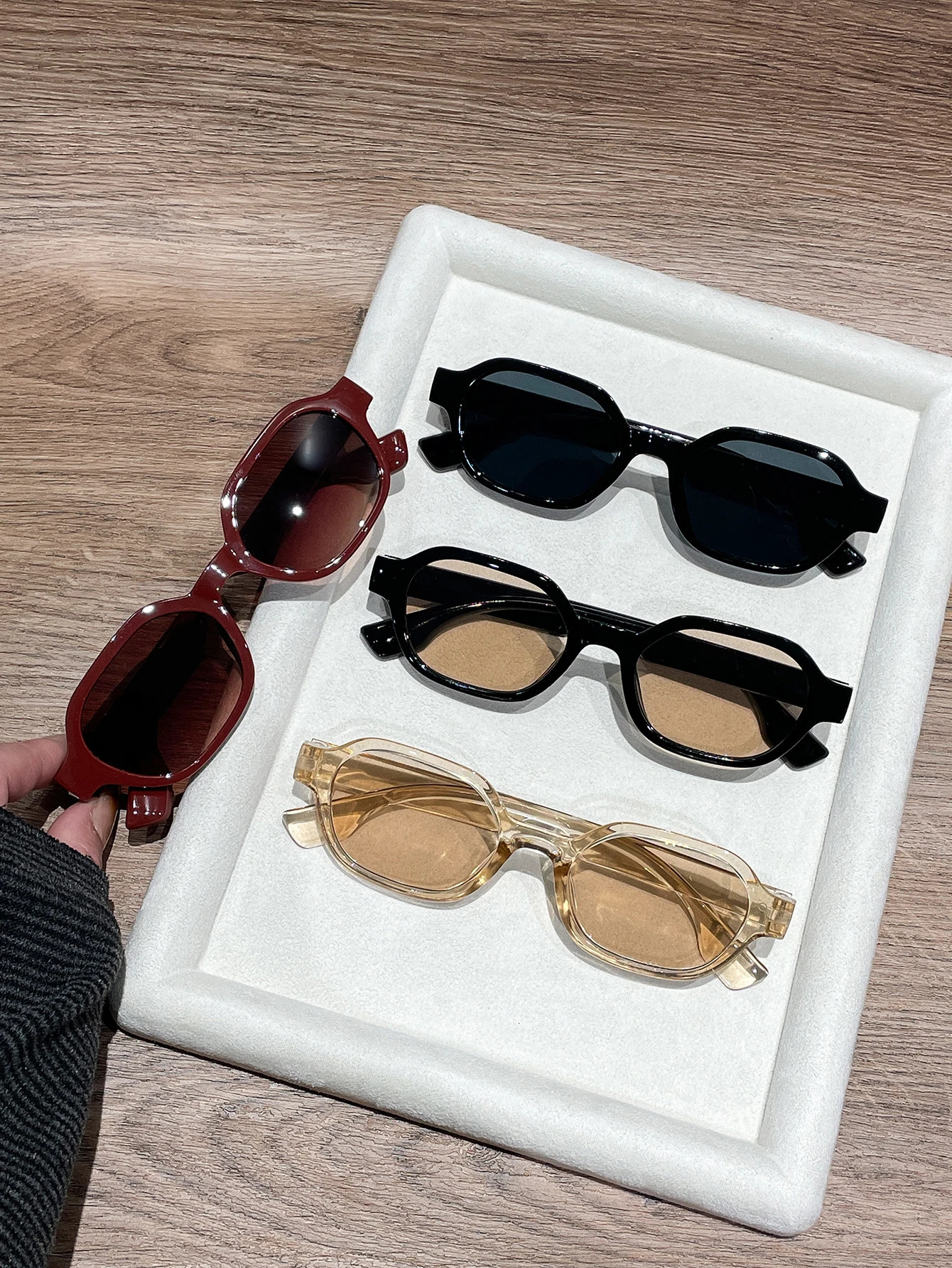 4PCS Oval Frame Fashion Glasses Unisex Suitable for Daily Wear And Street Pography Simple Style Optics 260128