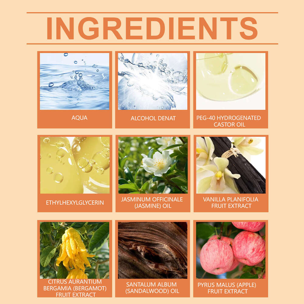 Roxelis Vanilla Whiskey Natural Fresh Fruit Fragrance Elegant Long-lasting Couple Dating Portable Eau de Toilette Spray S260131