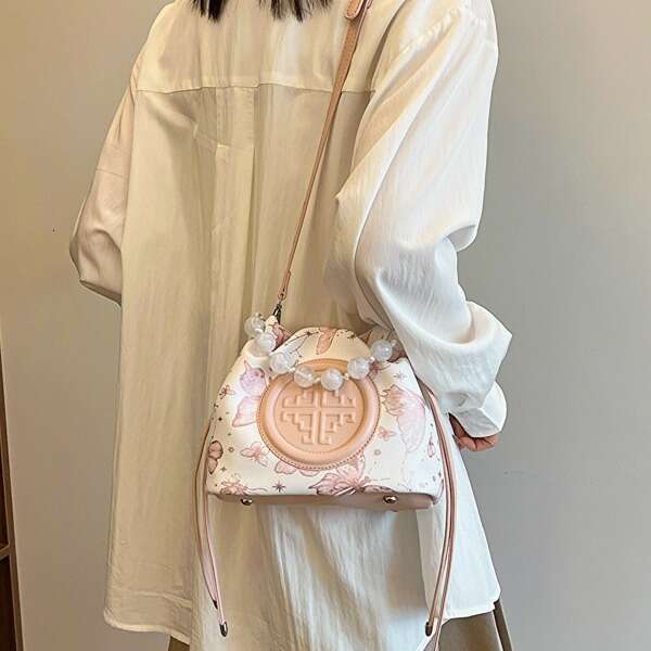 Cross-Border Chinese Beaded Handheld Bucket For Women New High-End Versatile National Style Single Shoulder Crossbody Bag MASA