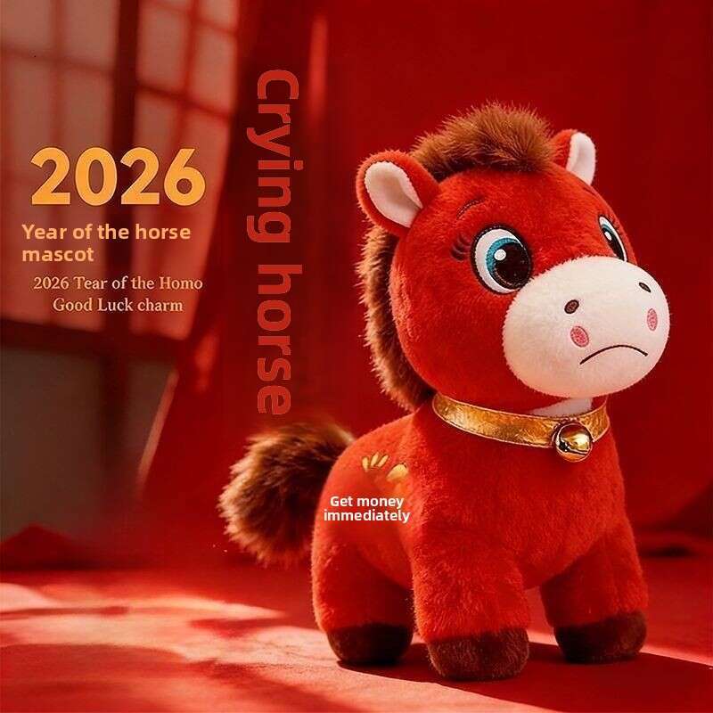Genuine In-Stock Hot-Selling Work Off-Duty Plush Toy Year Of The Mascot Crying Laughing Horse