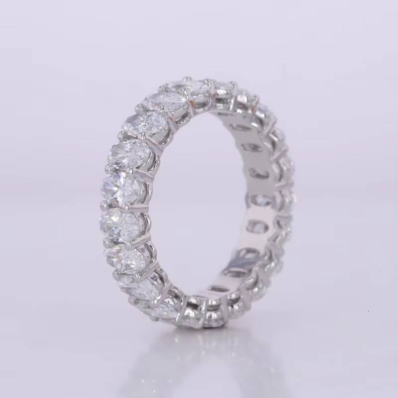 3x5MM DEF VVS VS Oval EX Cut Loose Diamond Starsgem Wedding Engagement Eternity Band 10K Gold 14K HPHT CVD Lab Diamond Ring
