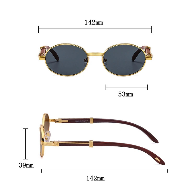 Oval Sunglasse Trendy Wooden Sunglasses Men Fashion Glasses Vintage Lentes De Sol Mujer Zonnebril 260120
