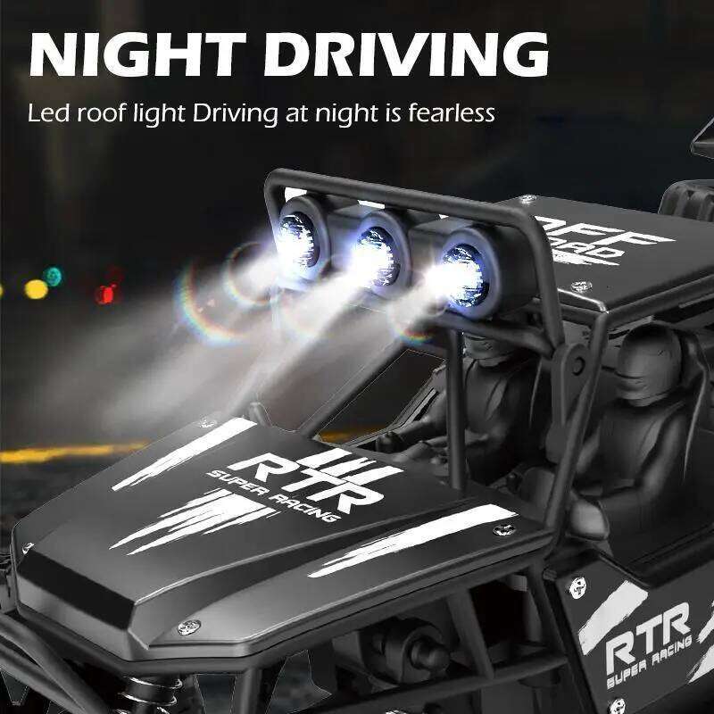 1:20 R/c Remote Alloy Car, Full Function Radio Control High Performance Climbing Vehicle, LED Roof Light, Christmas gift Y260131