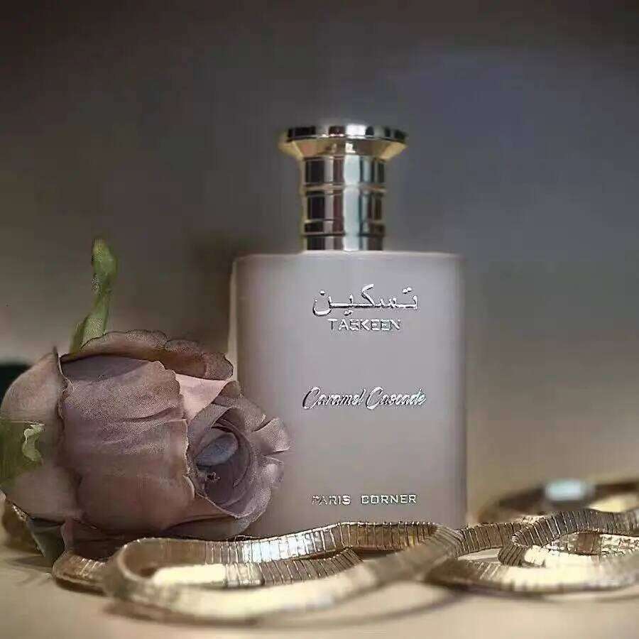 Paris Corner Unisex New Taskeen Caramel Cascade perfume spray 3.4oz, creamy sweet, lasting fragrance, fashionable niche suitable H260130