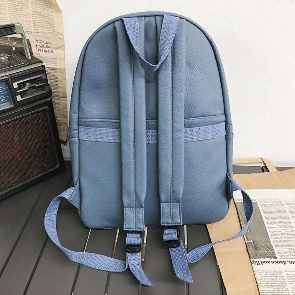 Fashion High Quality PU Leather Women's for Teenage Girls School Shoulder Bag Bagpack Mochila Backpack 2025