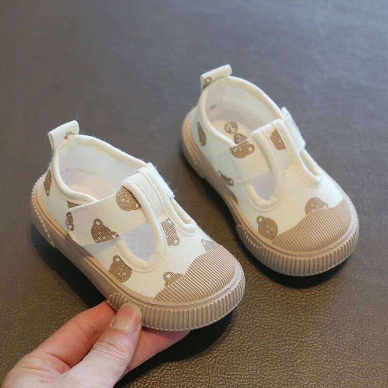 Square Mouth Boys/Girls' Casual Spring Cartoon Soft Walking Shoes Boys/Girls Small Children TPR Sole Canvas Shoe Y260128