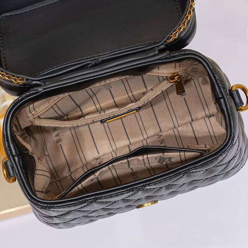 Luxury Women's Genuine Leather Bucket Bag with Advanced Texture 2024 Autumn/Winter New Designer Chain Single Shoulder Crossbody