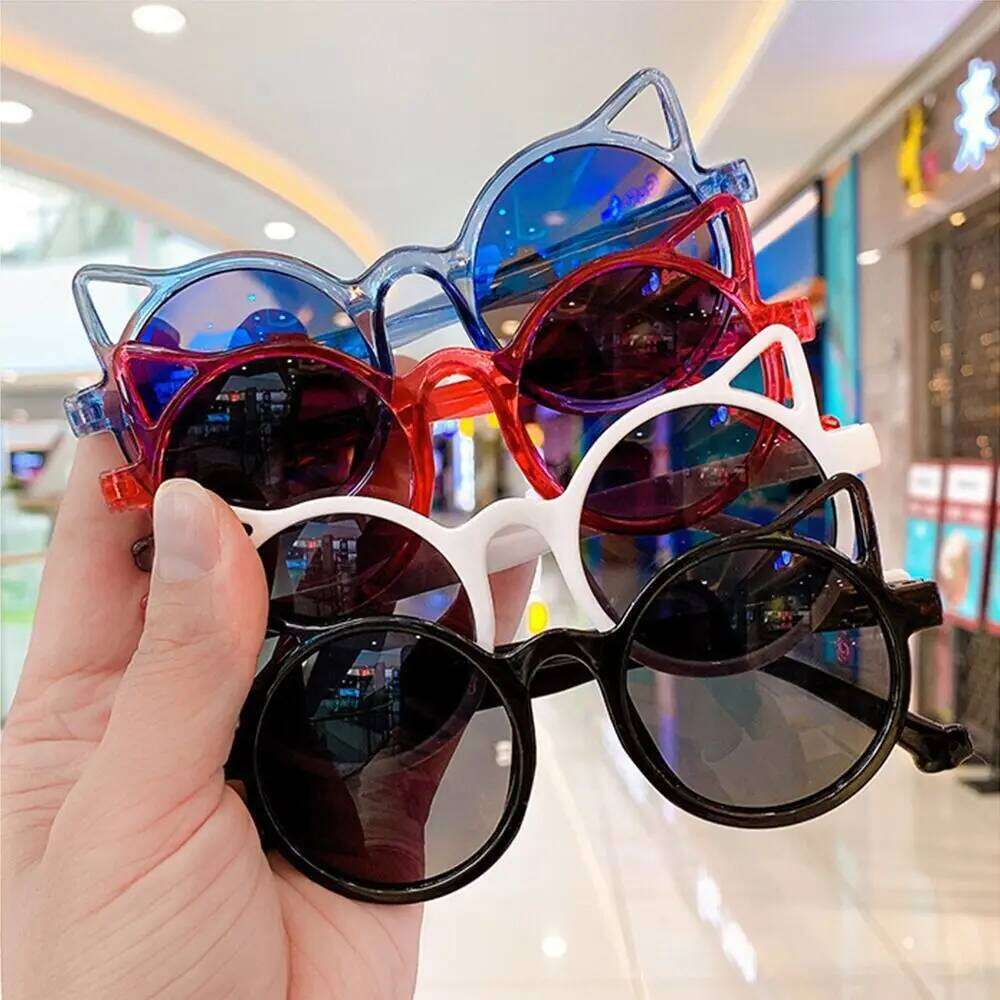 Retro Circular Frame Kids Sunglasses UV400 Protection Ocean Lenses Summer Shades Beach Travel Streetwear Eyewear for Boy & Girl H260130