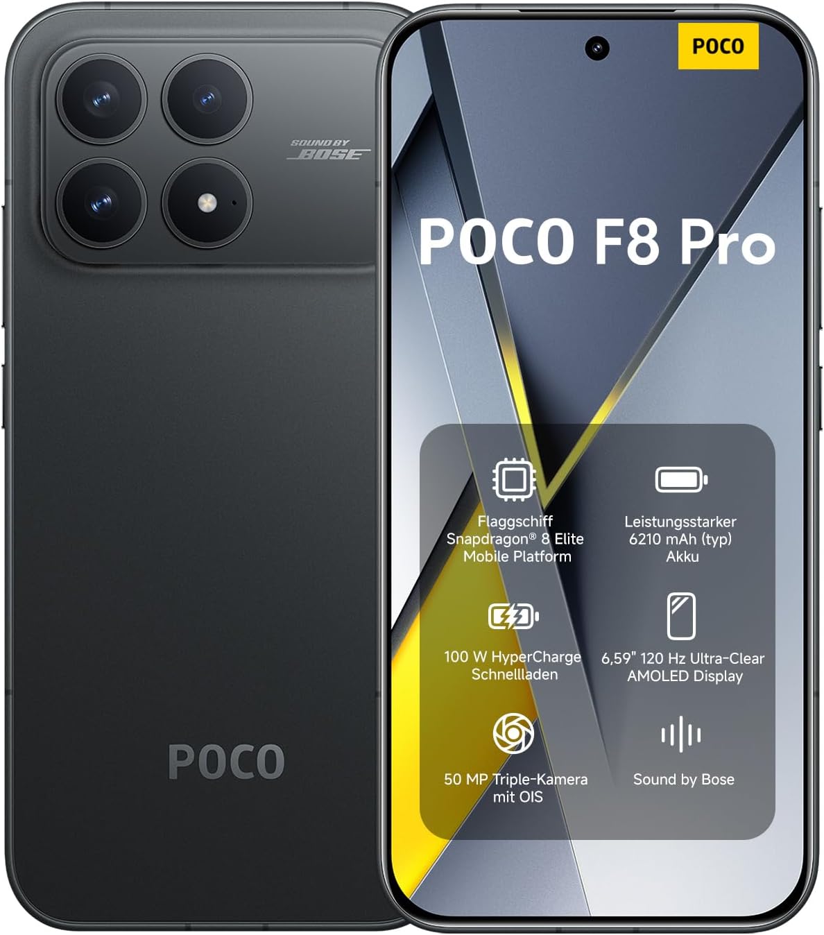 POCO F8 Pro 5G 12+256GB / 12+512GB Smartphone 6.59 inches Android 16 HyperOS 3 BT5.4 Octa-core Quad Camera 50 MP+50 MP+8 MP+20 MP 1156 x 2510 pixels