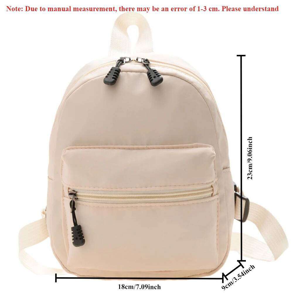 Nylon Preppy Mini School Bags for Girls Cute Small Travel Women Backpack Waterproof Solid Casual Knapsack Rucksack New