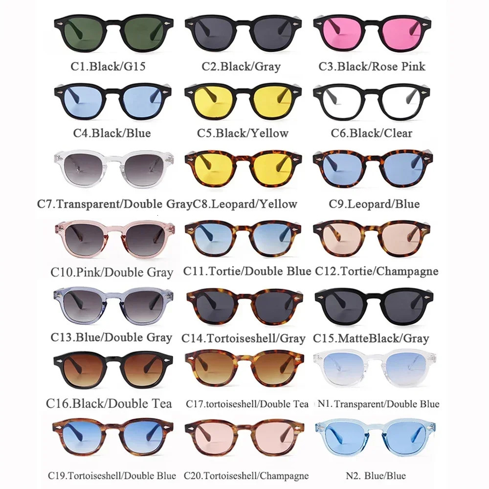 Fashion Transparent Blue Round Sunglasses Women Men Retro Rivet Small Square Sun Glasses UV400 Eyewear 260126
