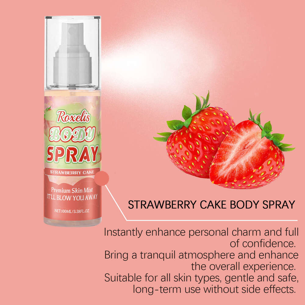 Roxelis Strawberry Cake Body Fragrance Fresh Scent Gentle Long-lasting Multi-layer Elegant Perfume Spray S260131
